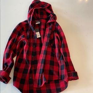 NWT hooded flannel